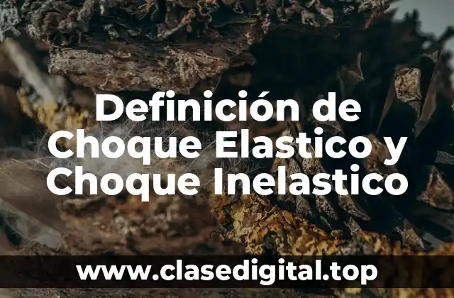 Definición de Choque Elastico y Choque Inelastico