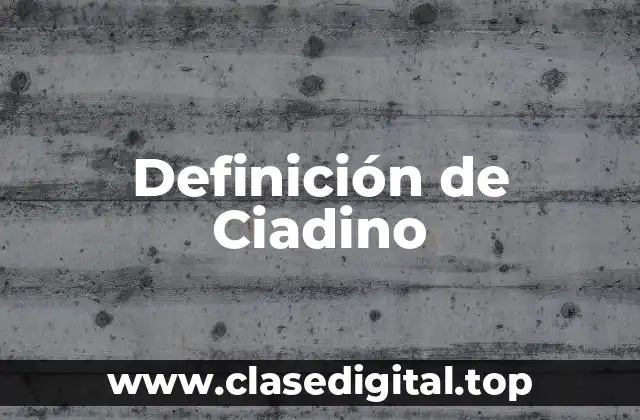 Definición de Ciadino