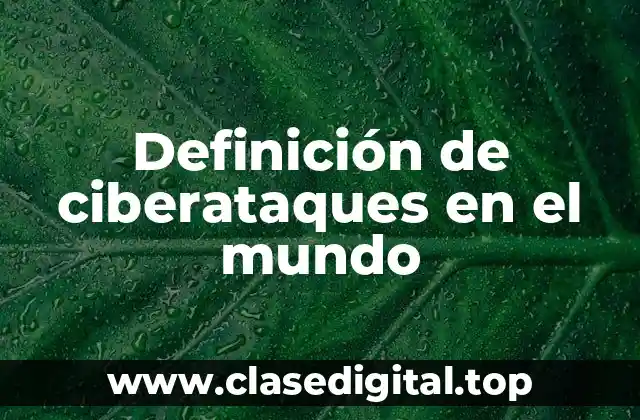 Definición de ciberataques en el mundo