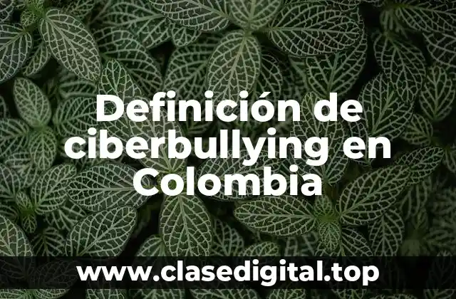 Definición de ciberbullying en Colombia