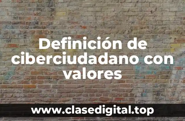 Definición de ciberciudadano con valores