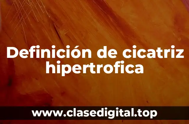 Definición técnica de cicatriz hipertrofica