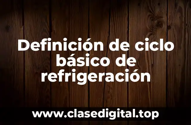 Definición de ciclo básico de refrigeración