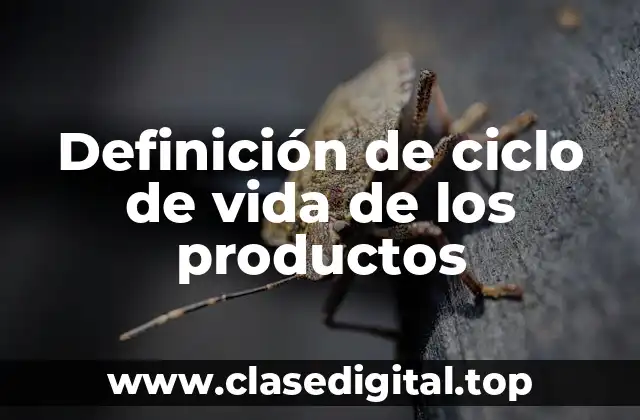 Definición de ciclo de vida de los productos