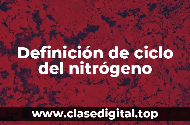 Definición de ciclo del nitrógeno