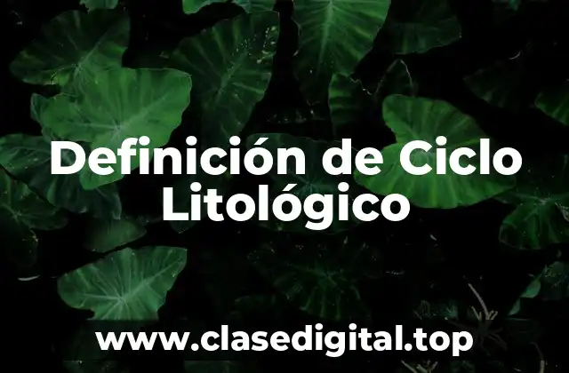 Definición de Ciclo Litológico