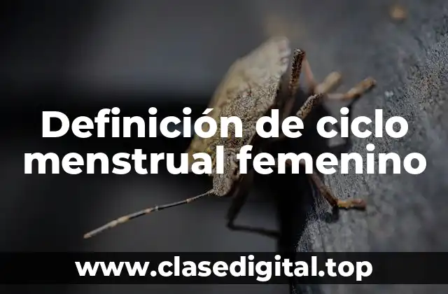 Definición técnica del ciclo menstrual femenino