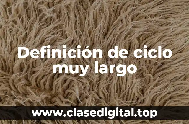 Definición de ciclo muy largo