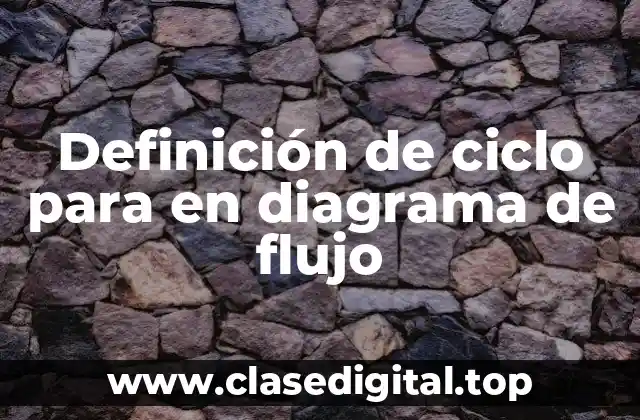 Definición de ciclo para en diagrama de flujo
