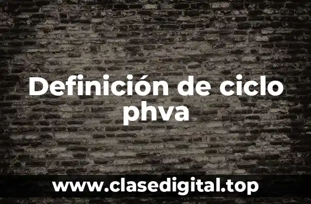 Definición de ciclo phva