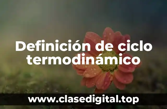 Definición de ciclo termodinámico
