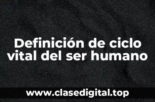 Definición de ciclo vital del ser humano