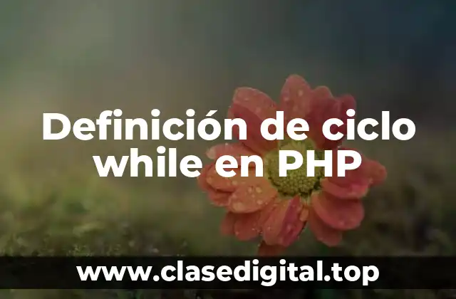 Definición de ciclo while en PHP