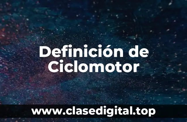 Definición de Ciclomotor