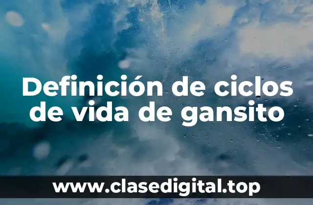 Definición de ciclos de vida de gansito