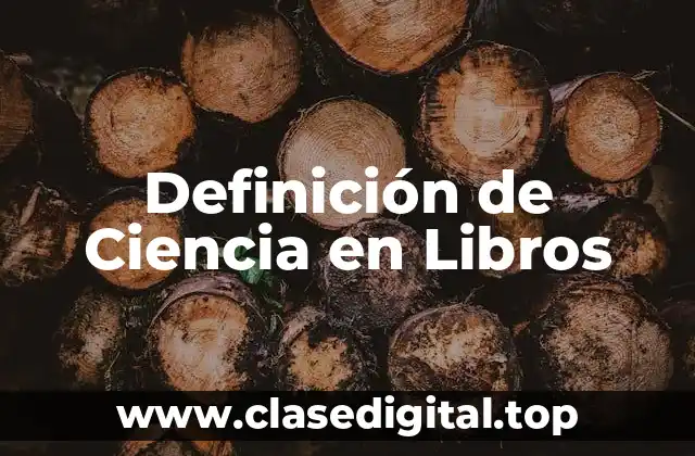 Definición de Ciencia en Libros