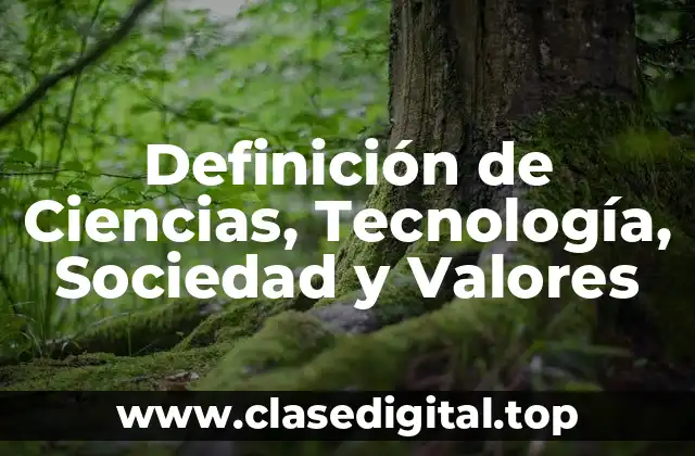 Definición de Ciencias, Tecnología, Sociedad y Valores