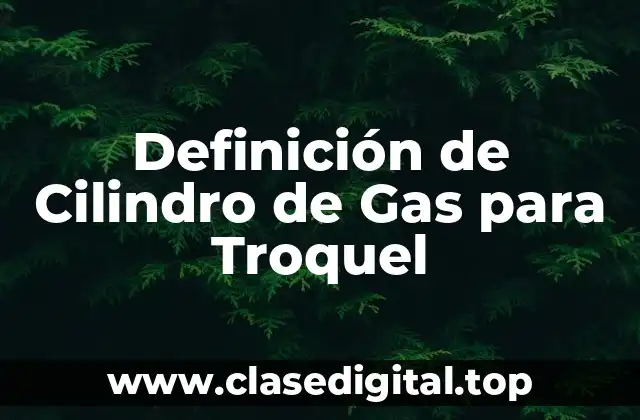 Definición de Cilindro de Gas para Troquel