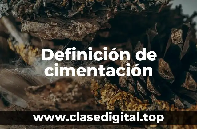 Definición de cimentación
