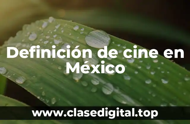 Definición de cine en México