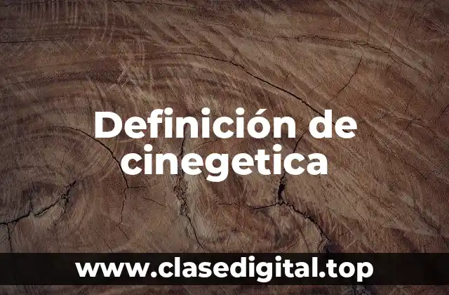 Definición de cinegetica