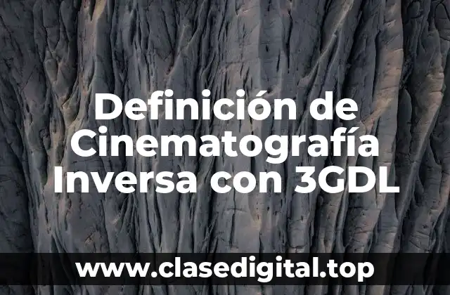 Ejemplos de Cinematografía Inversa con 3GDL