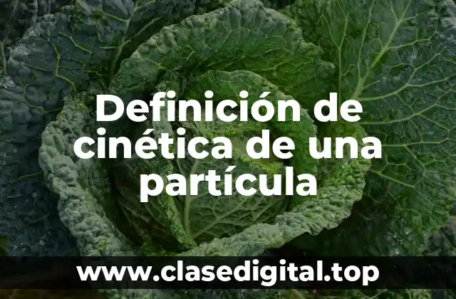 Definición de cinética de una partícula