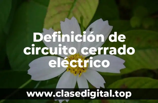 Definición de circuito cerrado eléctrico