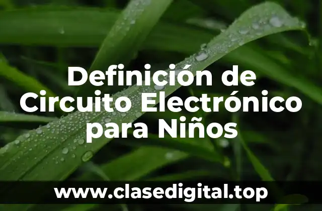 Definición de Circuito Electrónico para Niños