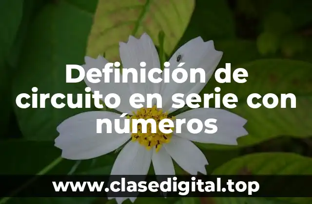 Definición de circuito en serie con números