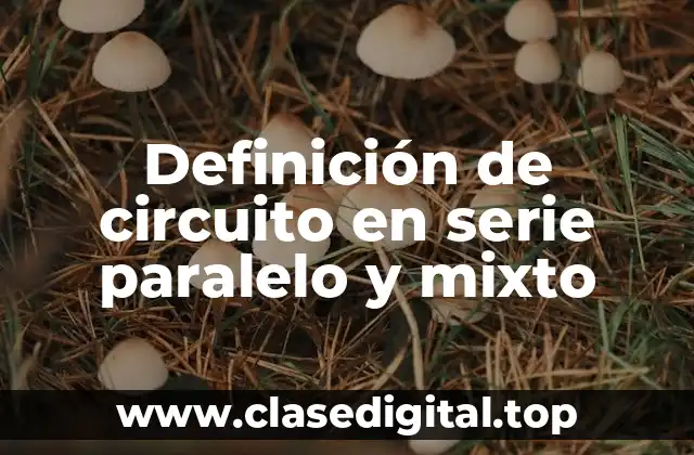 Definición de circuito en serie paralelo y mixto