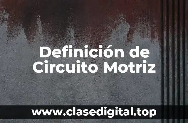 Definición de Circuito Motriz