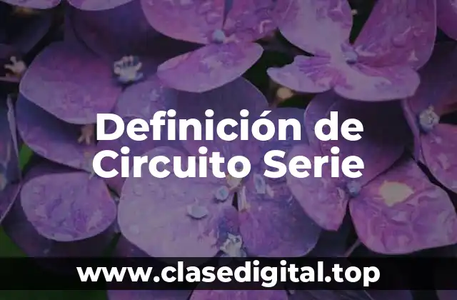 Definición de Circuito Serie