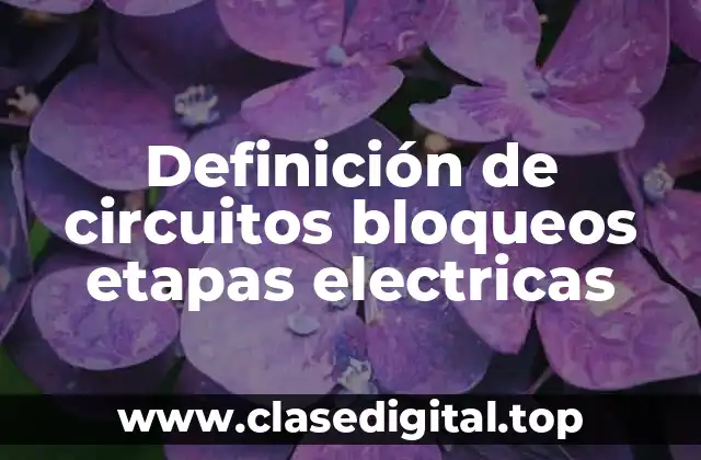 Definición de circuitos bloqueos etapas electricas