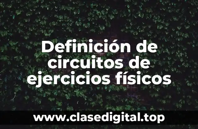 Definición de circuitos de ejercicios físicos
