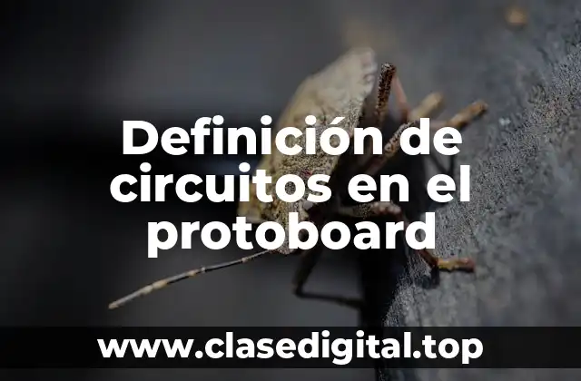 Definición de circuitos en el protoboard