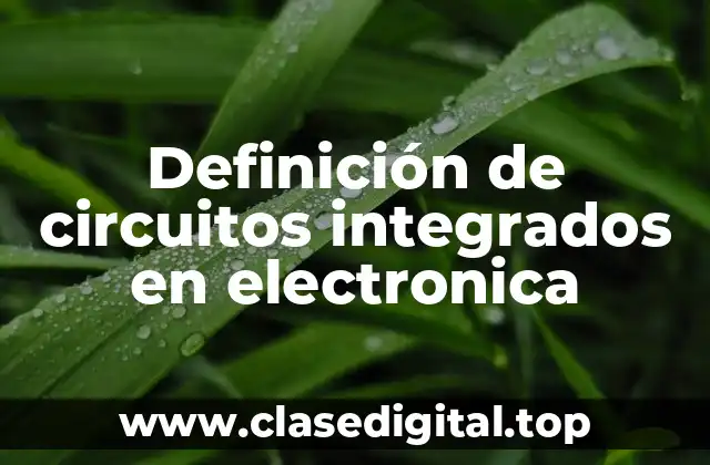 Definición de circuitos integrados en electronica