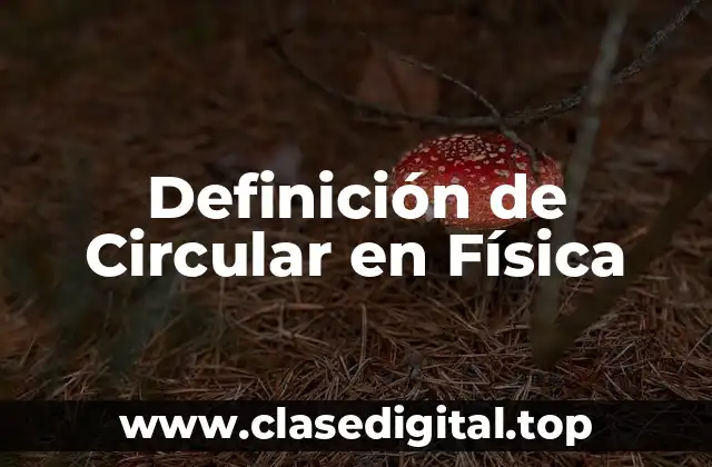 Definición de Circular en Física