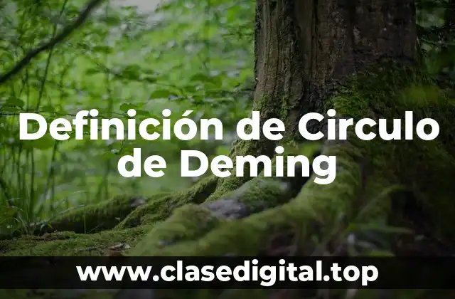 Definición de Circulo de Deming