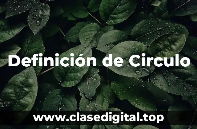 Definición de Circulo