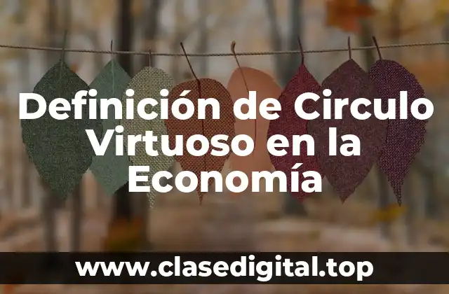 Definición de Circulo Virtuoso en la Economía