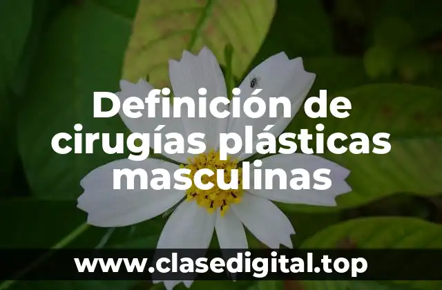 Definición de cirugías plásticas masculinas