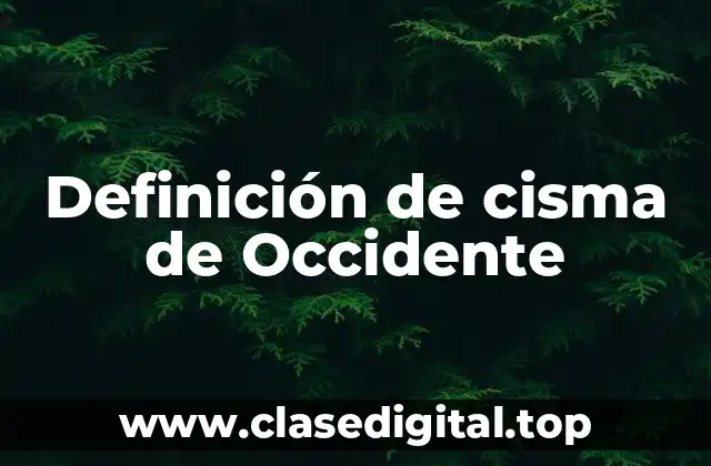 Definición de cisma de Occidente