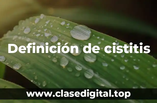 Definición de cistitis