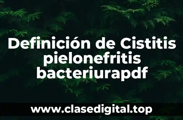 Definición de Cistitis pielonefritis bacteriurapdf