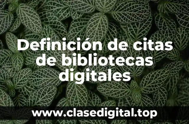 Ejemplos de citas de bibliotecas digitales
