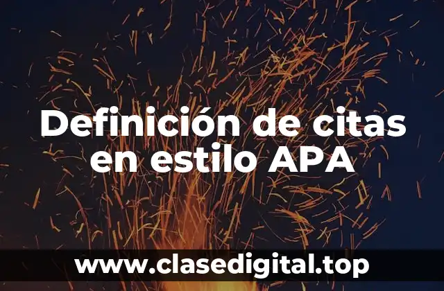 Ejemplos de citas en estilo APA