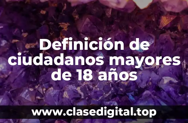 Ejemplos de ciudadanos mayores de 18 años