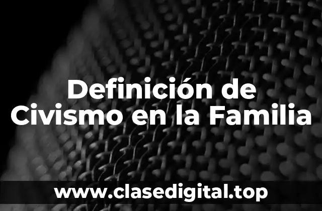 Definición de Civismo en la Familia