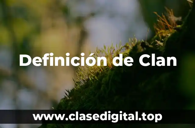 Definición de Clan